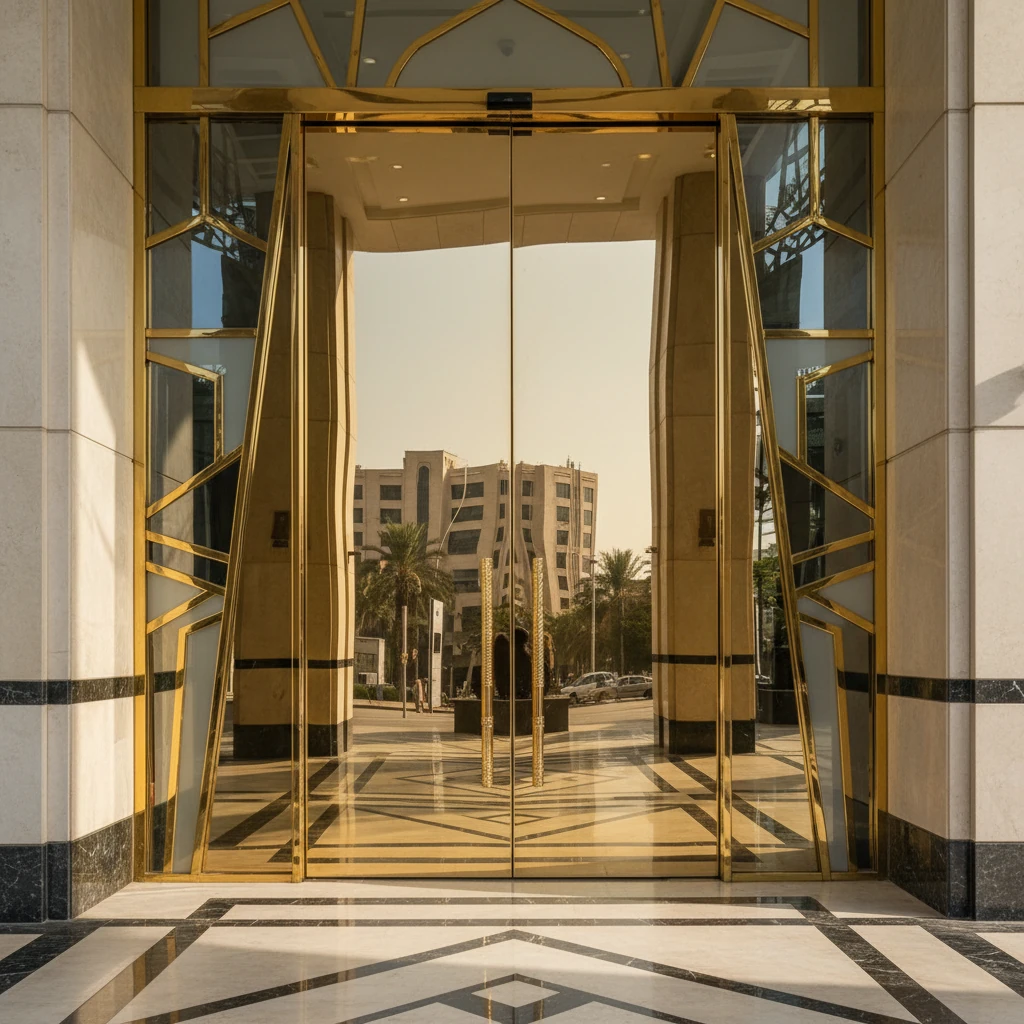 درب استیل طلایی پاساژ